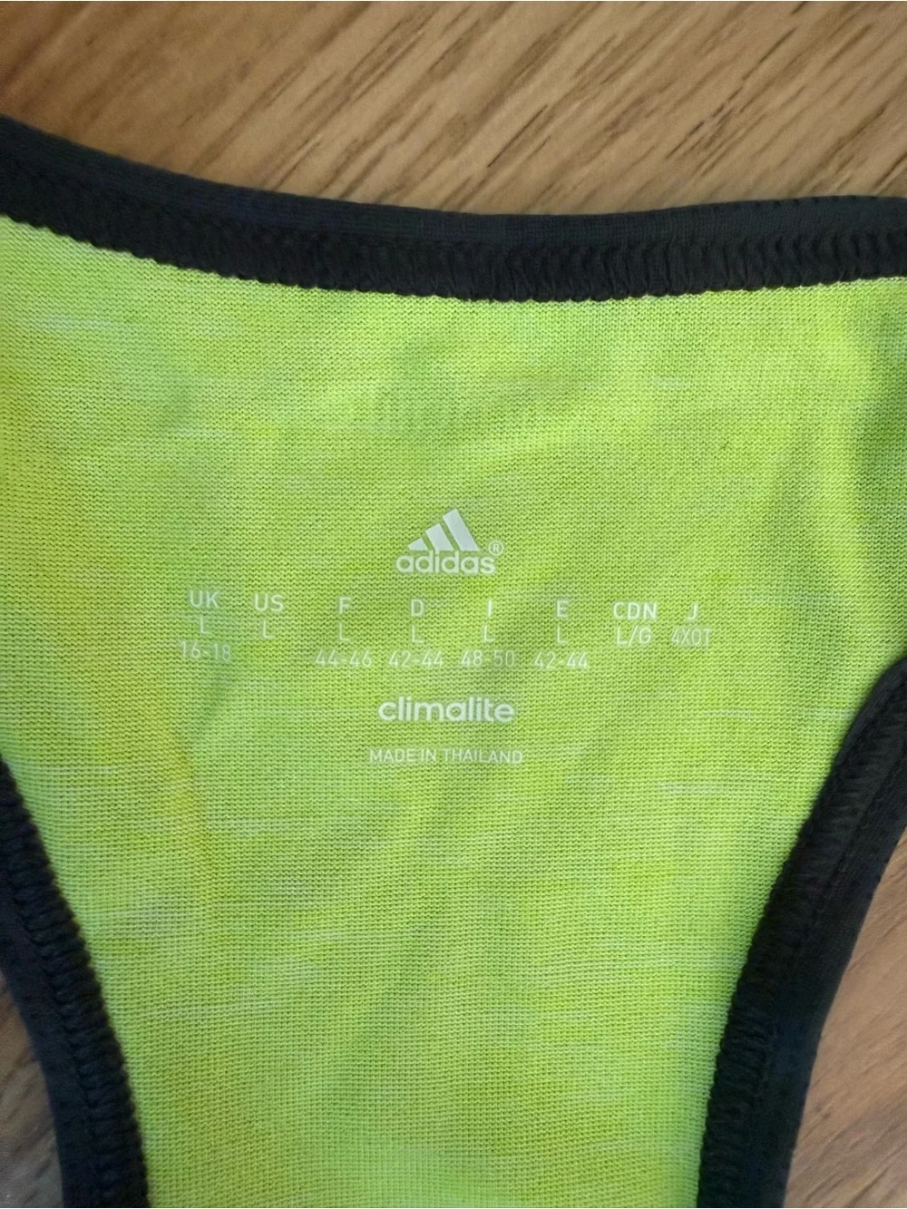 Women’s Adidas Neon Green-Yellow Racerback Tank - Size Large - Picture 4 of 6